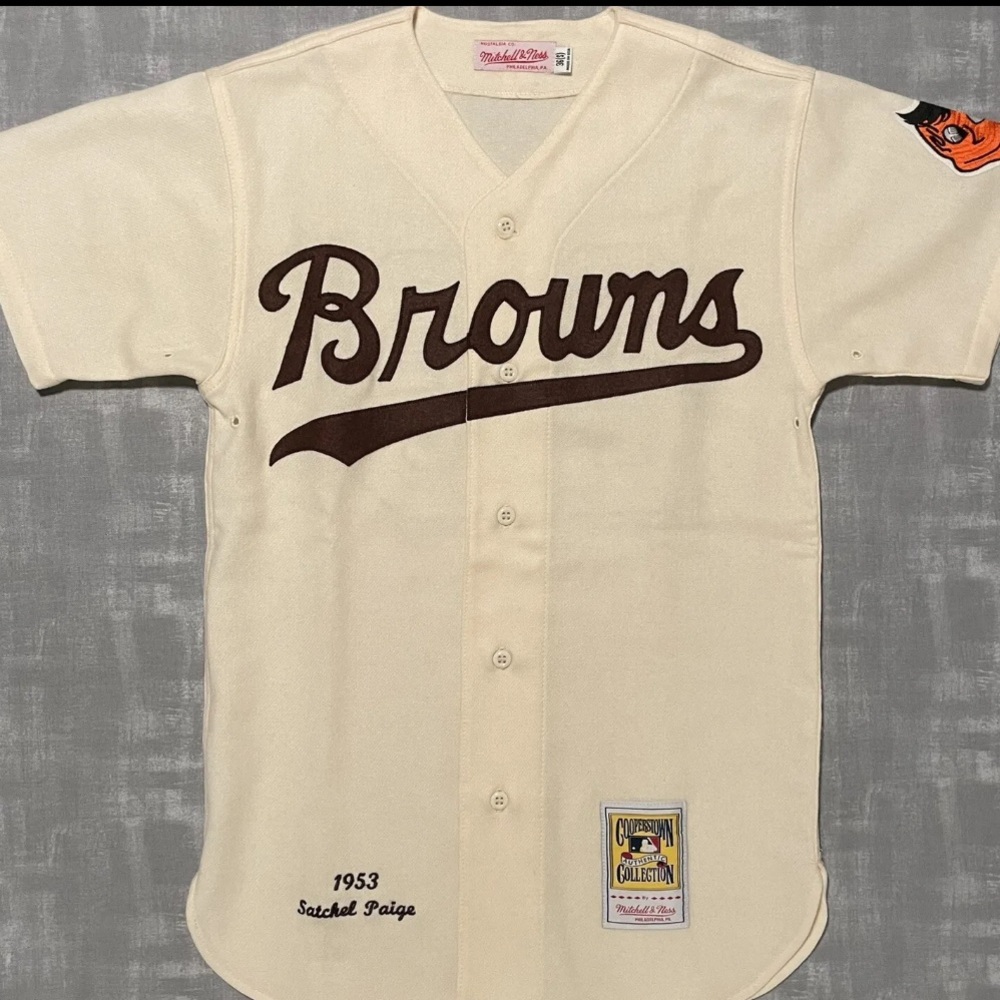 Authentic Vintage Mitchell & Ness St. Louis Browns Satchel Paige Baseball Jersey